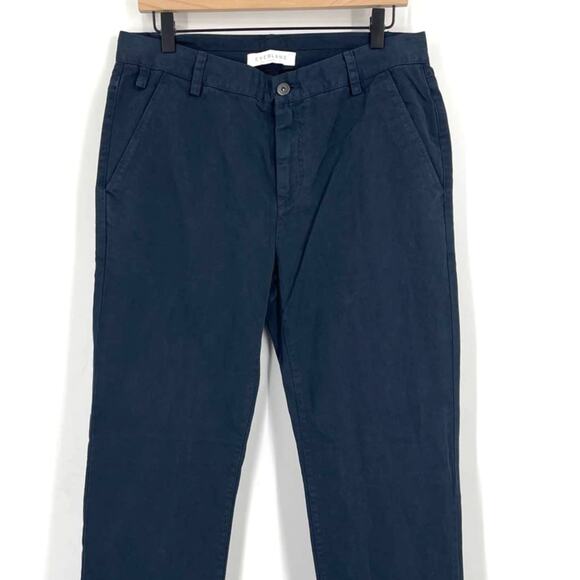 Everlane Cotton Chino Trouser Pants Blue Women's Size 31 NWOT - Picture 4 of 7